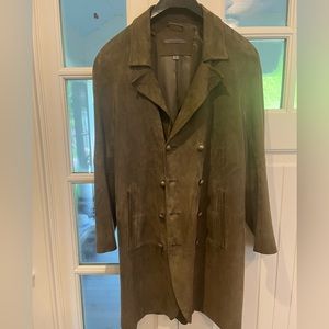 John Varvatos sz 50 (US 40) Mainline Olive/Khaki Goat Suede Coat.